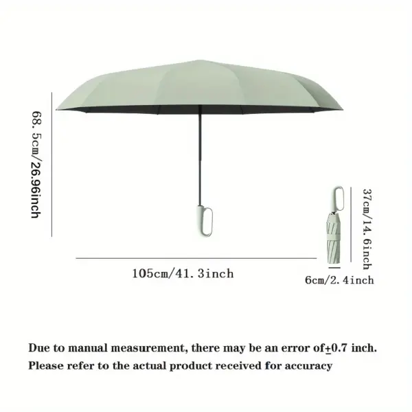 Strong 30 Bones 105CM Windproof Umbrella Reinforced Automatic Folding Umbrellas with Buckle Handle Waterproof Umbrella