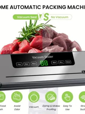 Electric Vacuum Sealer Machine Dry/Wet Food Packaging Vacuum Sealing Bags Food Storage Vacuum Packaging Machine For Kitchen Home
