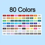 12/36/48/80 Colors Manga Sketching Art Markers Highlighters Pen Sketchbook Drawing Set Stationery For School Supplies