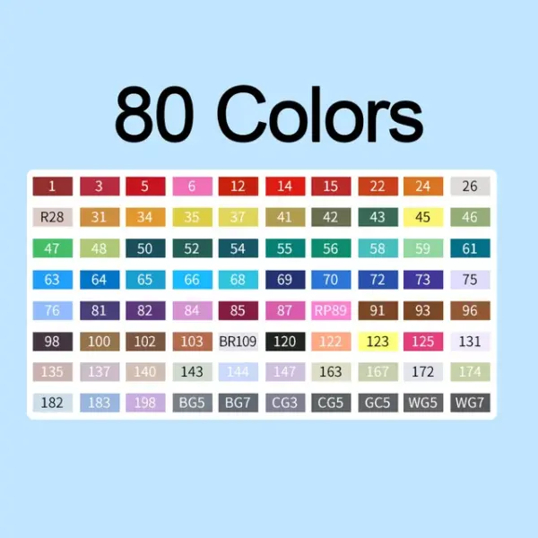 12/36/48/80 Colors Manga Sketching Art Markers Highlighters Pen Sketchbook Drawing Set Stationery For School Supplies