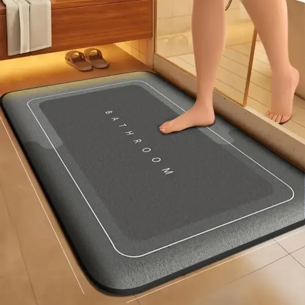 Simple flannel bathroom mat furry shower room non-slip floor mat thick sponge toilet absorbent floor mat bedroom door mat