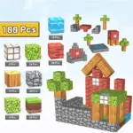 192PCS Magnetic Building Blocks Mine Magnet World Set Toys STEM Montessori Stacking Cubes Construction Set Christmas Gift