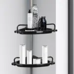 Shower Rack Adjustable Four-tier Corner Shower Caddy with Anti-rust Coating for Simple Installation Ample Storage Space