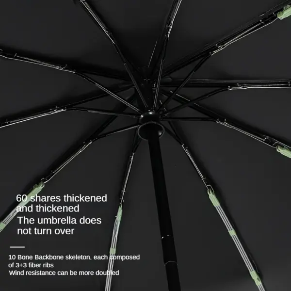 Strong 30 Bones 105CM Windproof Umbrella Reinforced Automatic Folding Umbrellas with Buckle Handle Waterproof Umbrella