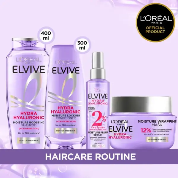 L'Oreal Paris Hydra Hyaluronic Haircare Range - Choose Your Bundle